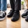 黒スニーカーの紐の色で印象激変！白黒グレー比較と仕事対応