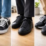 黒スニーカーの紐の色で印象激変！白黒グレー比較と仕事対応