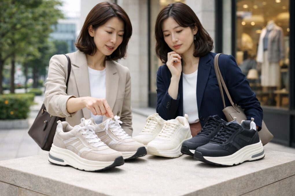 40代向け厚底スニーカーブランド比較