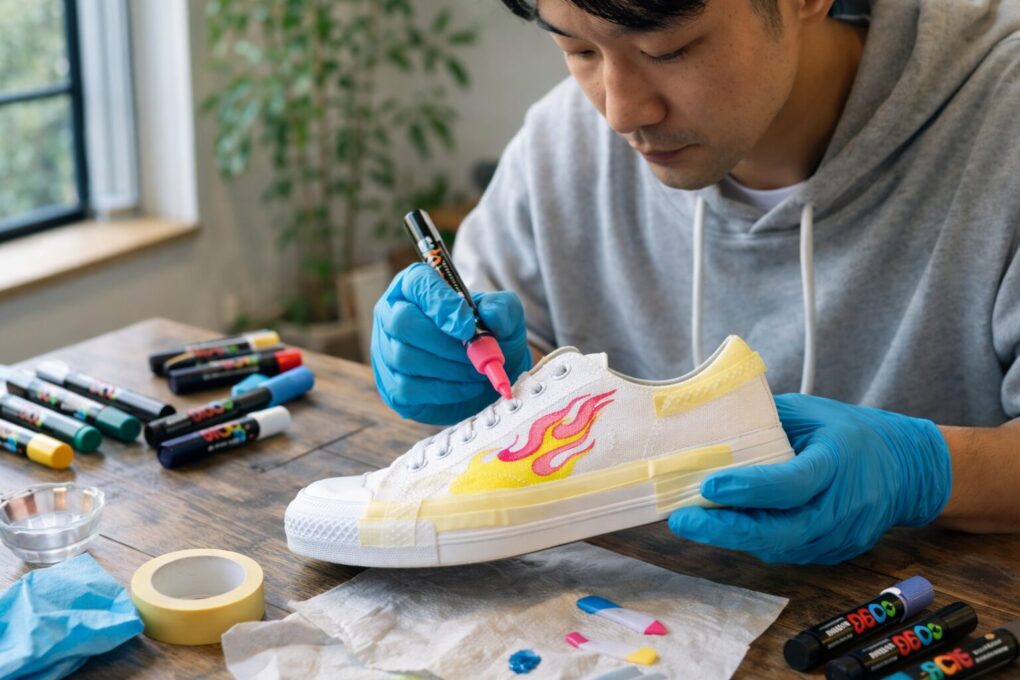スニーカーのペイントにポスカで失敗しない完全手順と長持ち仕上げ