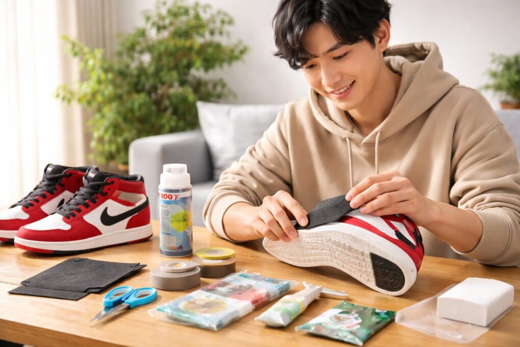スニーカーのソール保護を100均で！削れ防止術