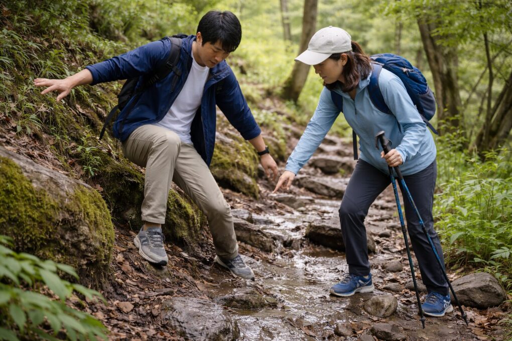 登山でスニーカーが危ない場面と対策